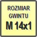 Piktogram - Rozmiar gwintu: M 14x1